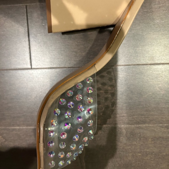 Women’s size 8 Schutz transparent and crystal block heel sandals - Picture 5 of 9